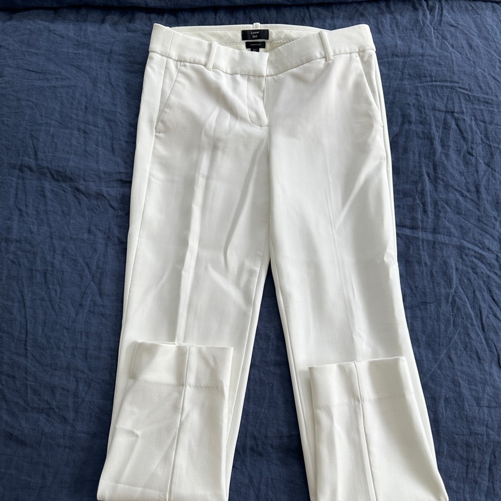 J Crew White Trousers